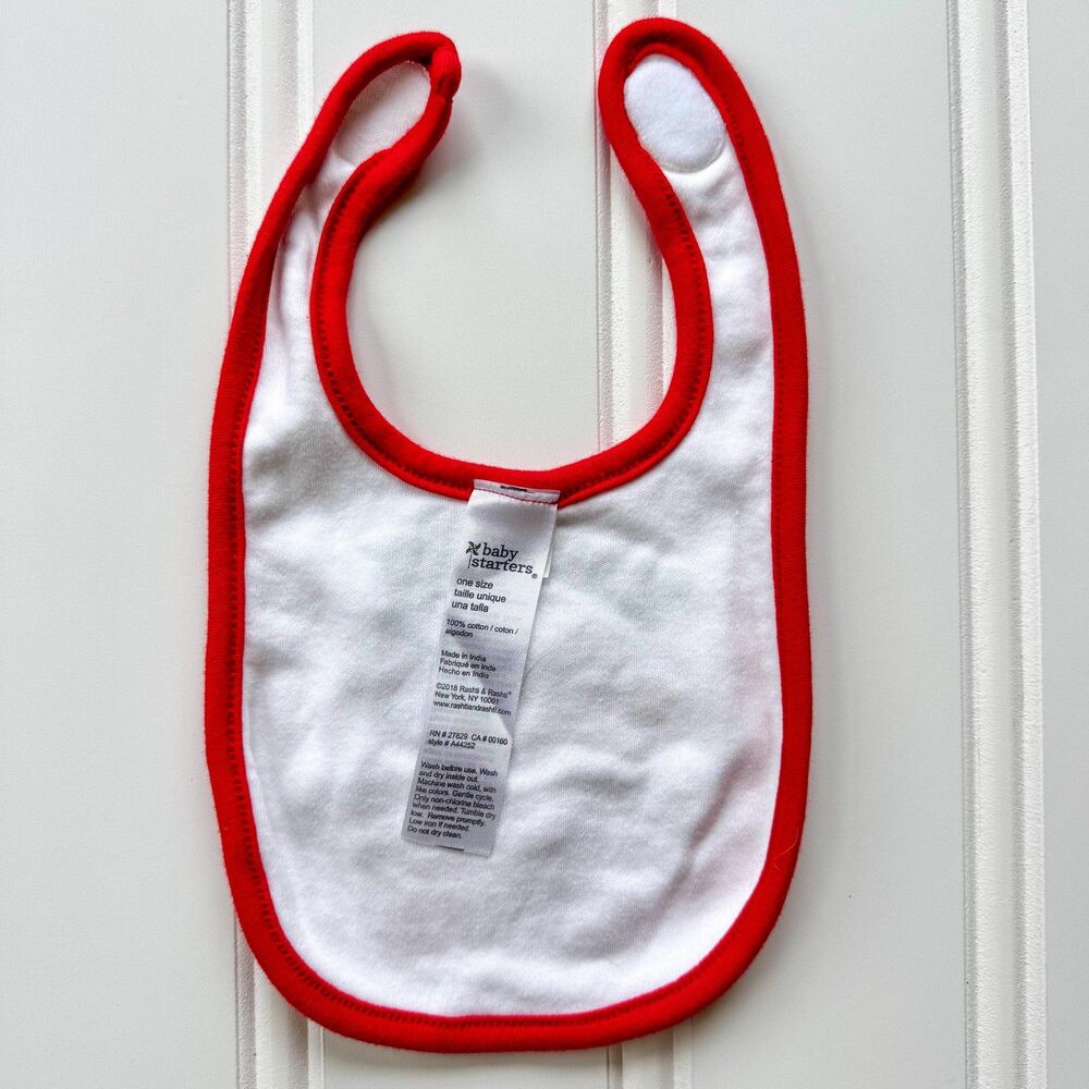 4/$10 - Baby Starters Christmas Cotton Baby Footie, Onesie Bodysuit, & Bib Set | - Picture 11 of 11